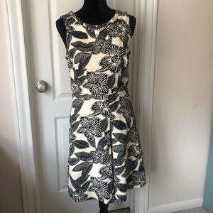 J crew - Cream and black sleeveless dress